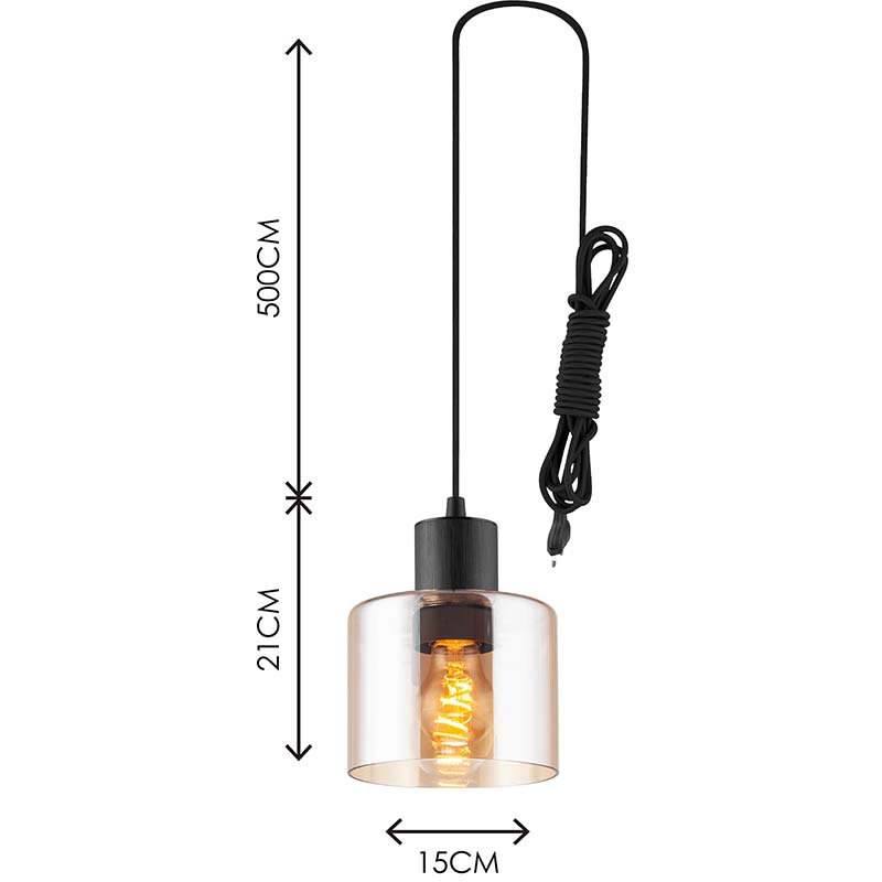 Modren Simple Light Attractive Kattokruunu Koristeellinen meripihka lasi säädettävä riippuvalaisin E27 Dim