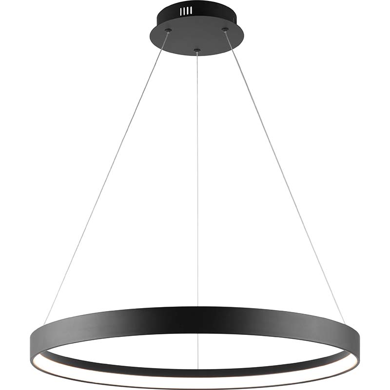 Moderni LED Taklampe Sandy Black riippuvalaisin Halk.61,5cm DIM RF-kaukosäätimellä