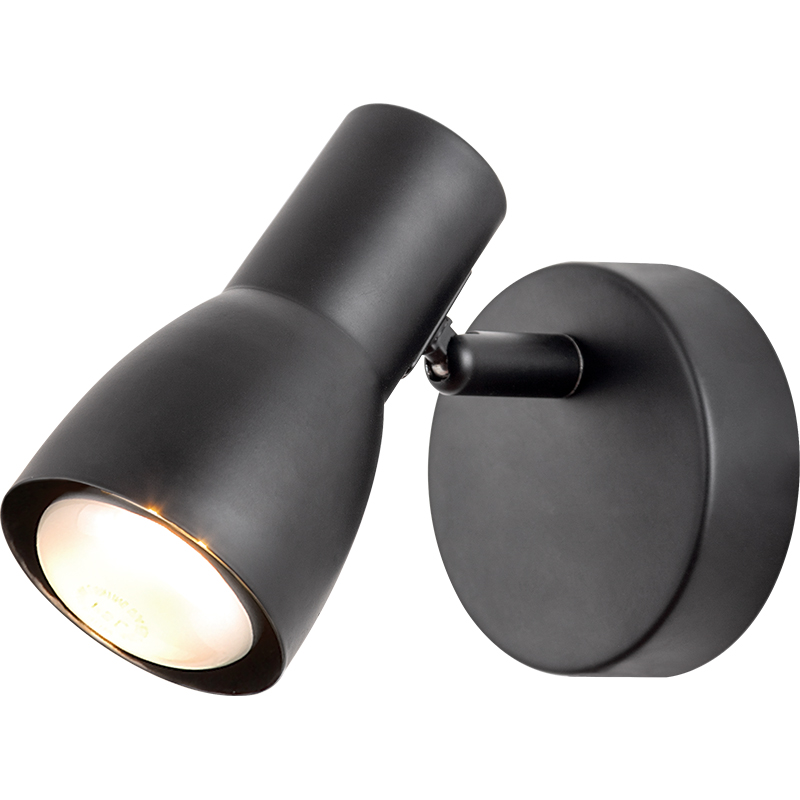 Moderni Simplism Style Light Seinä Spot Light Matt Black E14